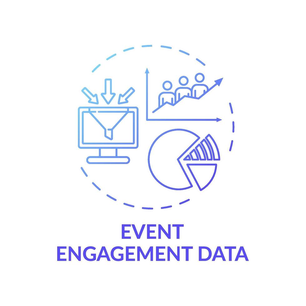 Ereignis-Engagement-Datenkonzeptsymbol vektor