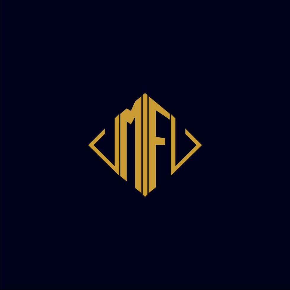 mf Initiale Monogramm Platz Logo Design Ideen vektor