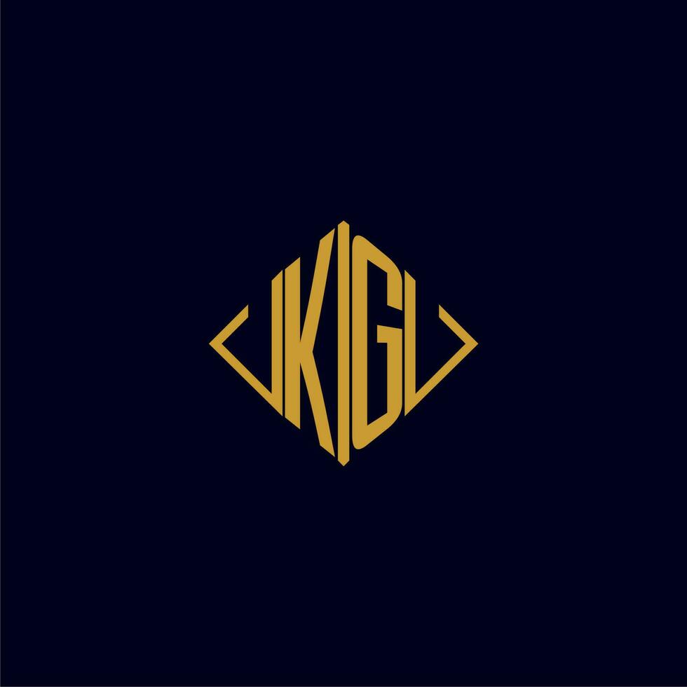 kg Initiale Monogramm Platz Logo Design Ideen vektor