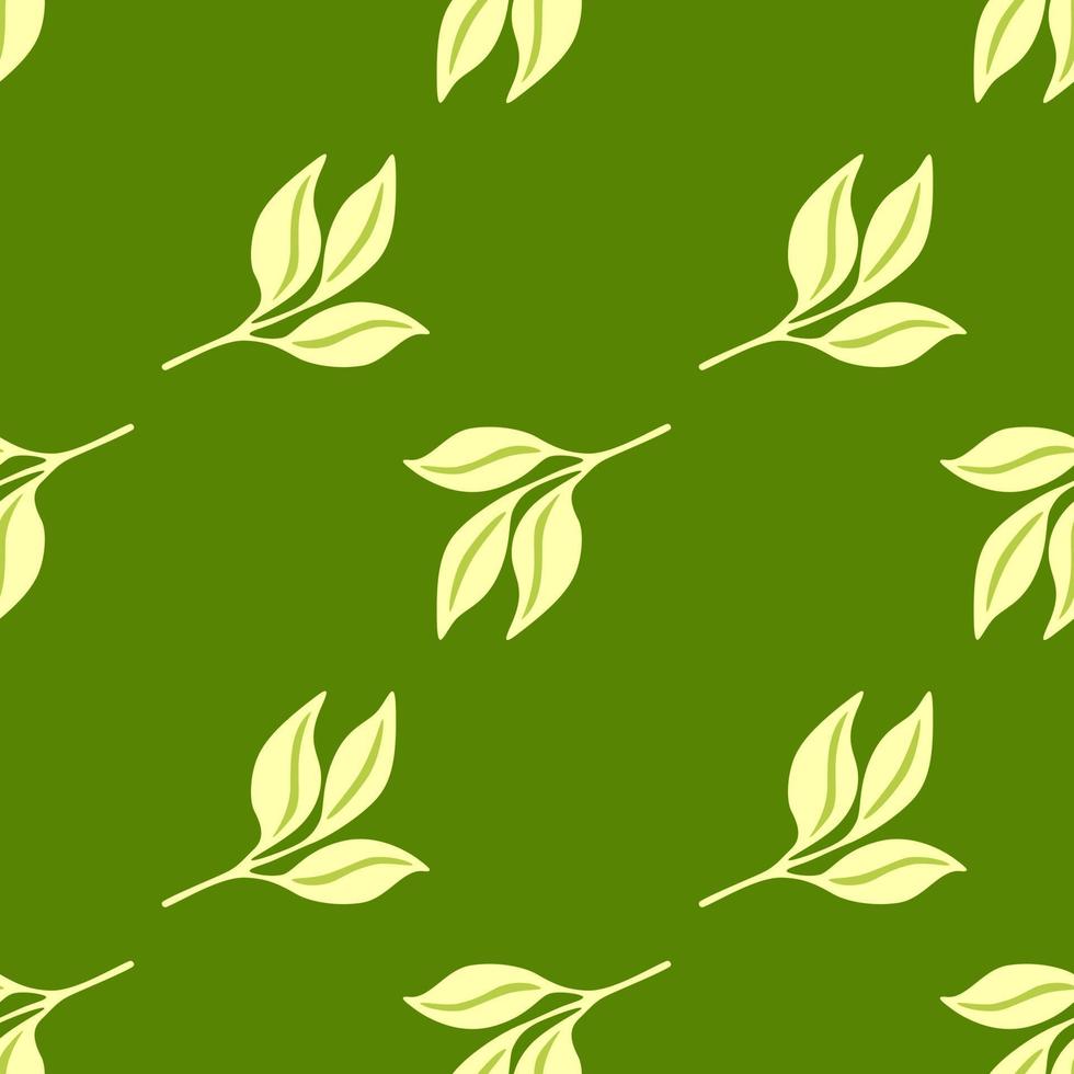 einfach Blätter nahtlos Muster. dekorativ Wald Blatt endlos Hintergrund. organisch Hintergrund. vektor