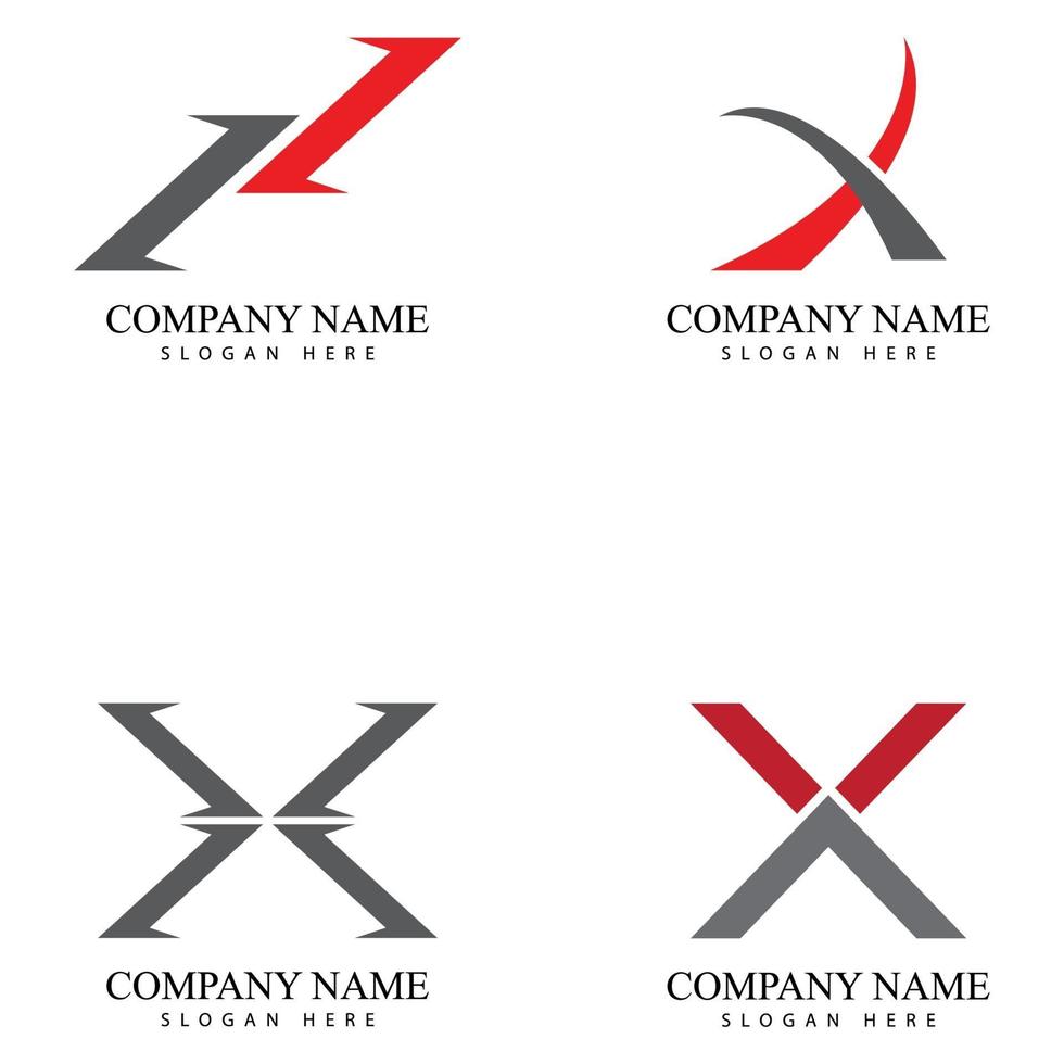 x Brief Logo Vorlage Vektor Symbol Illustration Design-Set