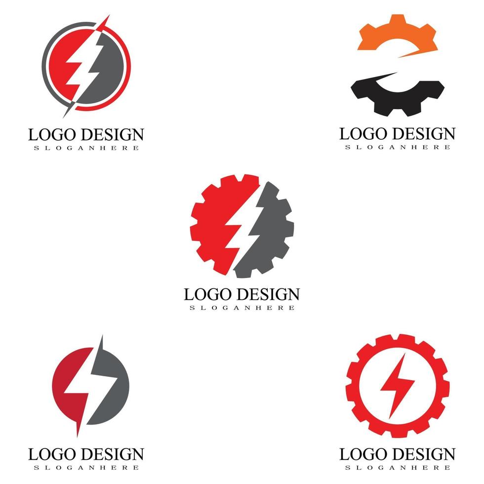 schnellere Logo-Vorlage Vektor-Symbol-Design-Set vektor