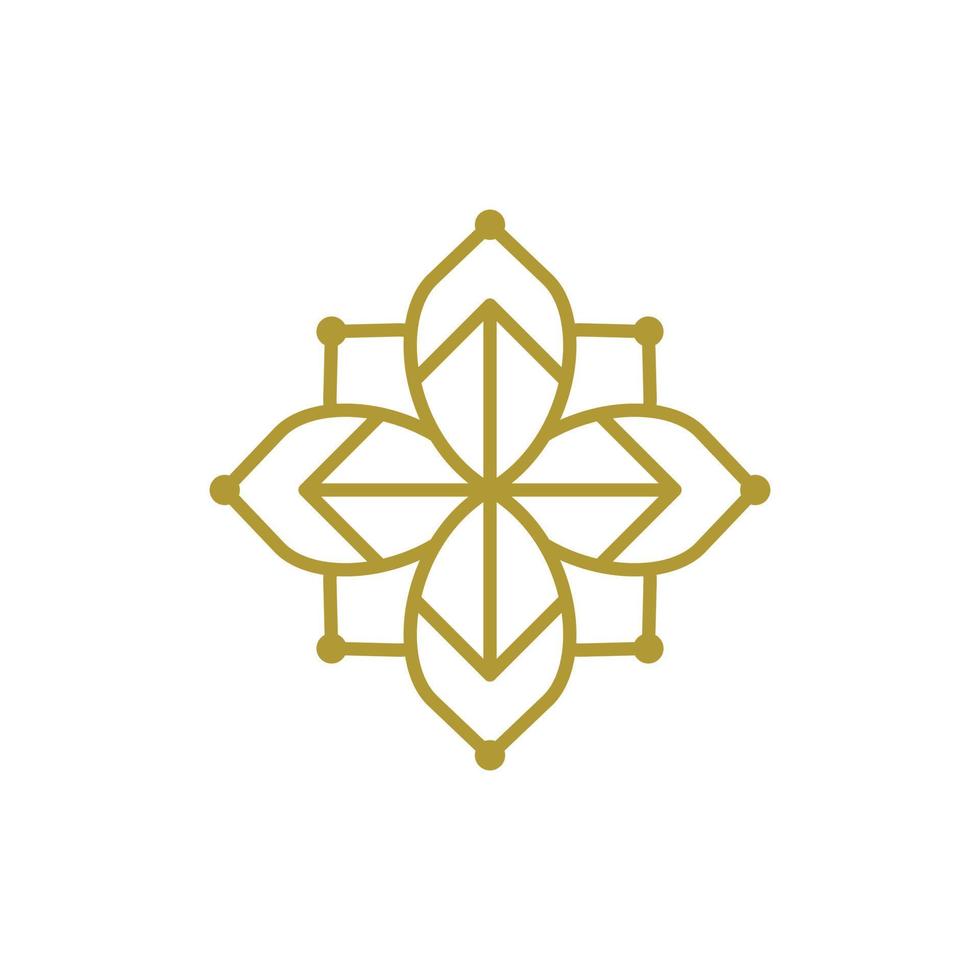 Mandala Blumen- Luxus Linie kreativ Logo vektor