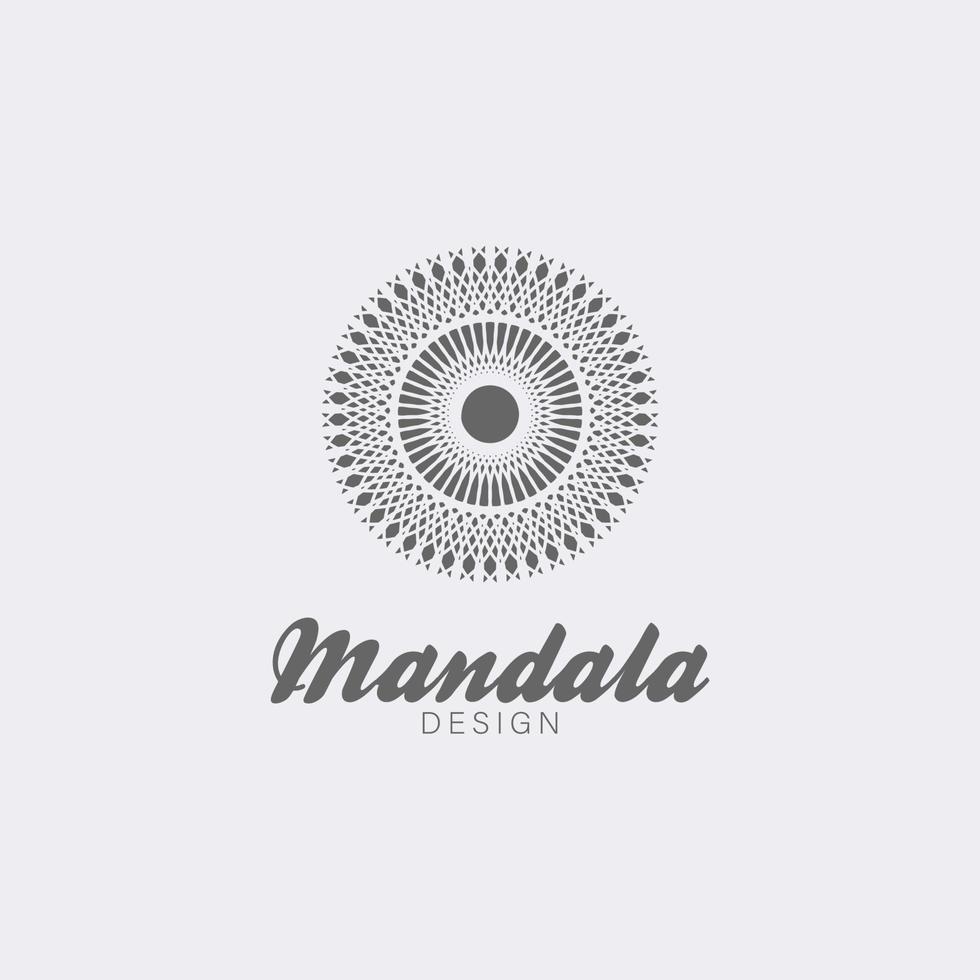 abstrakt geometrisk mandala prydnad logotyp design, etnisk blomma motiv insignier vektor