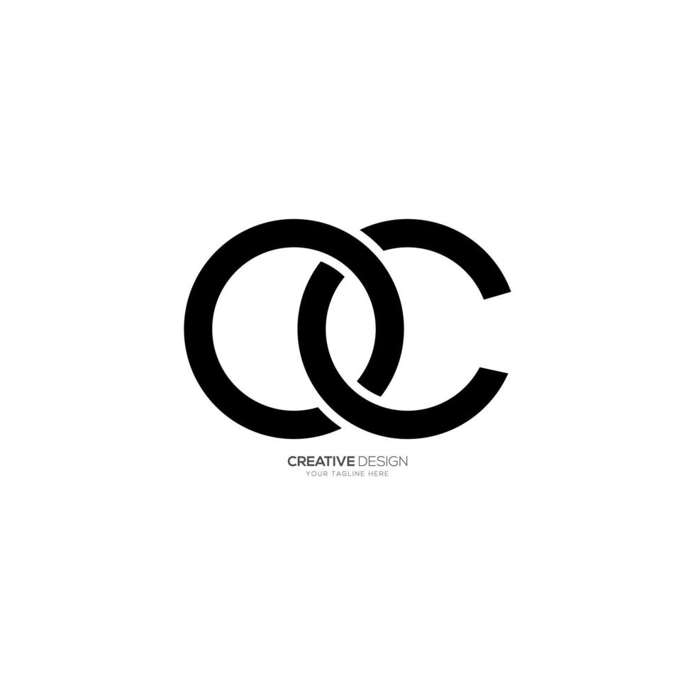 Brief Ö c modern gerundet gestalten einfach Monogramm Logo vektor