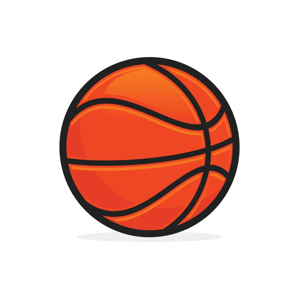 Basketball-Ball-Symbol isoliert auf weißem Hintergrund vektor