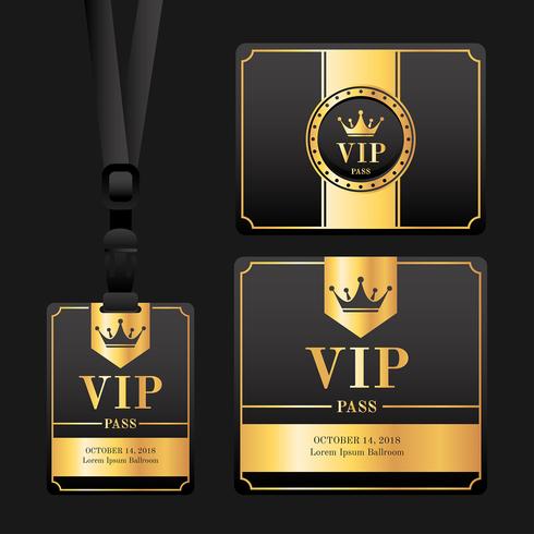 VIP-Pass-Karten-Vektor vektor