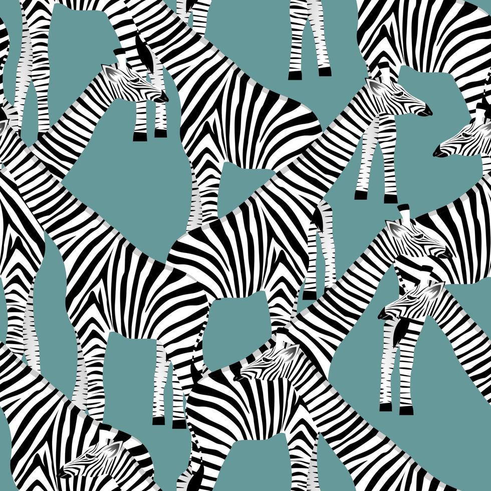 hellblauer Hintergrund mit Giraffen, die Zebras sein wollen vektor