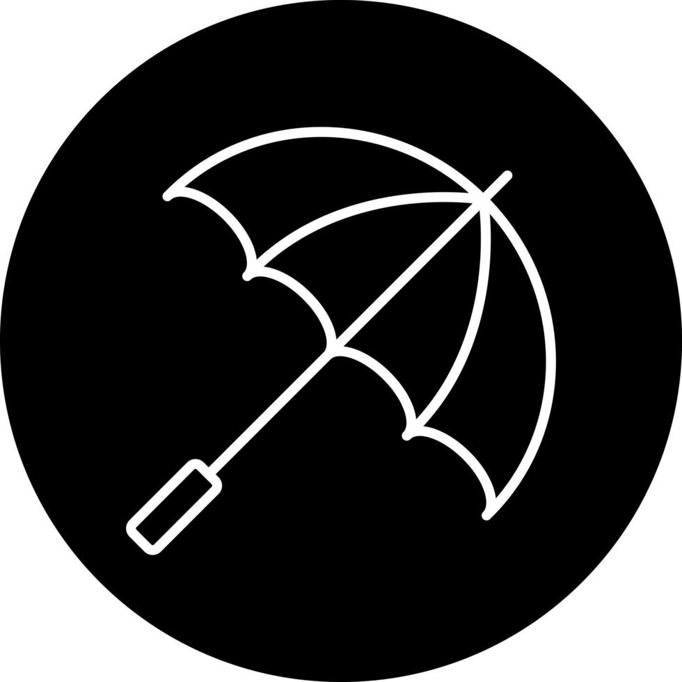 paraply med regn droppar vektor ikon stil