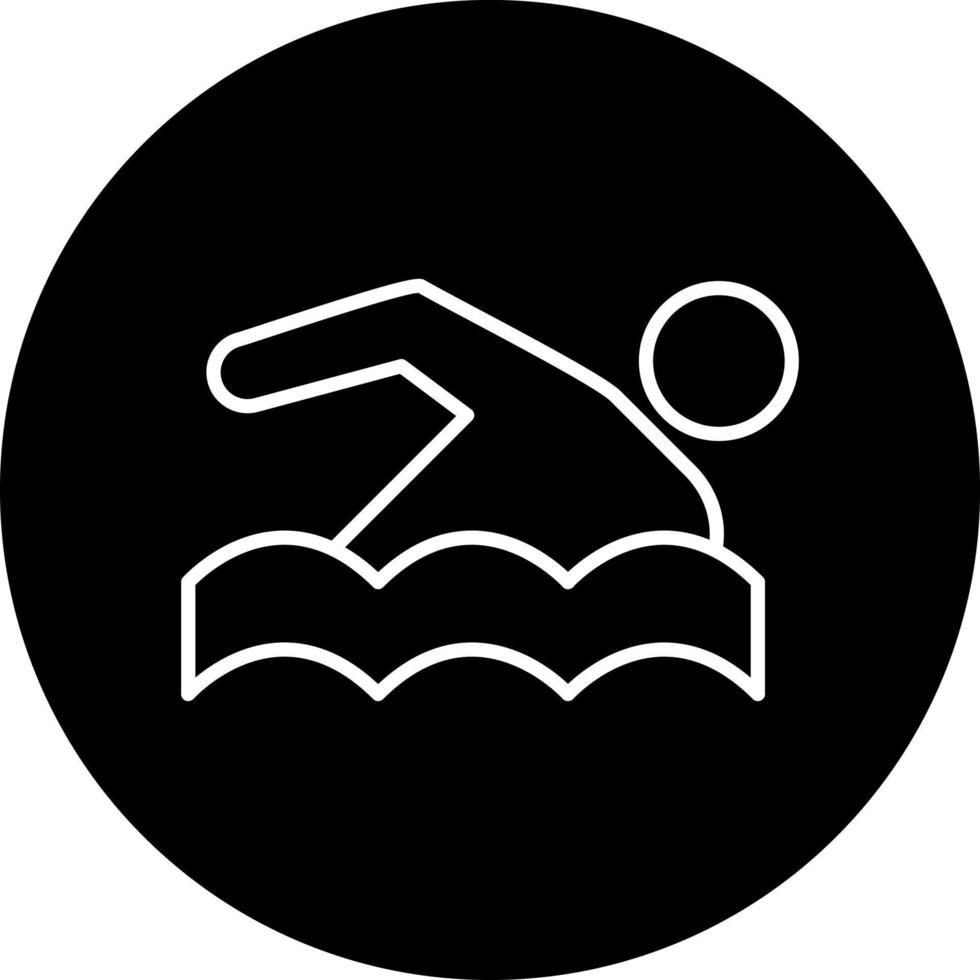 Person Schwimmen Vektor Symbol Stil