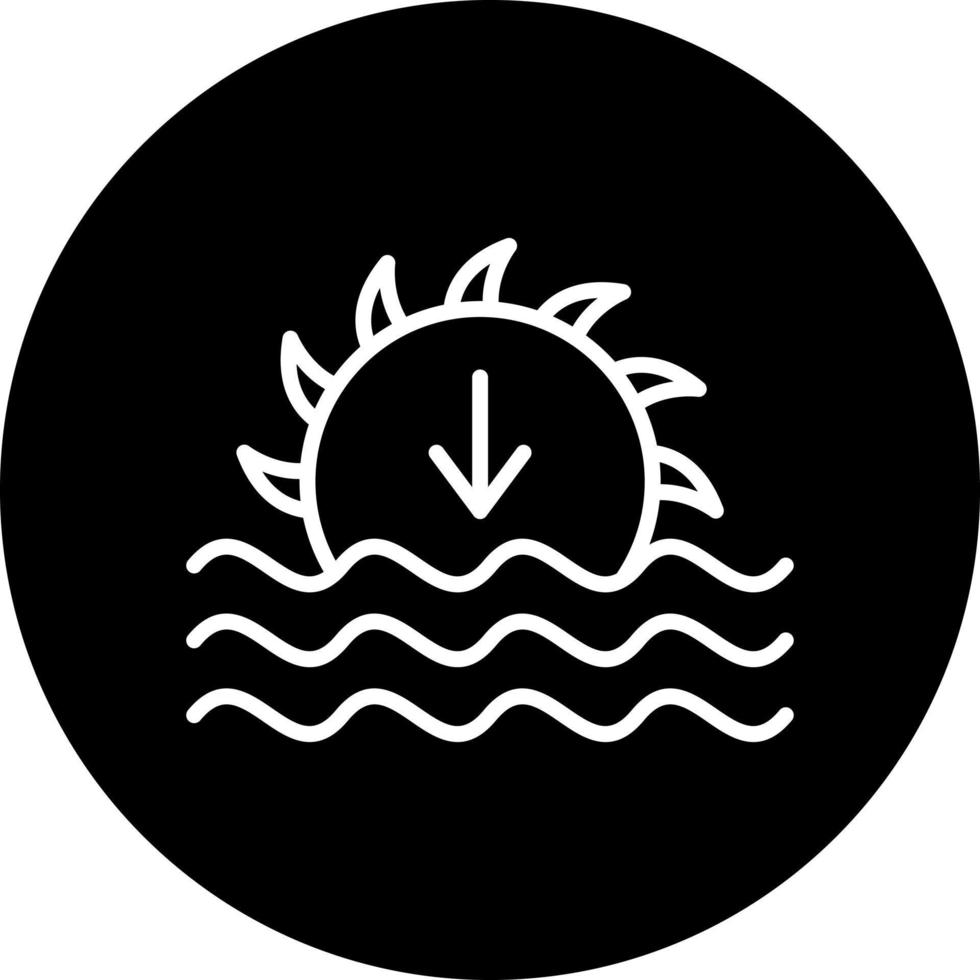 Sonnenuntergang Vektor Symbol Stil