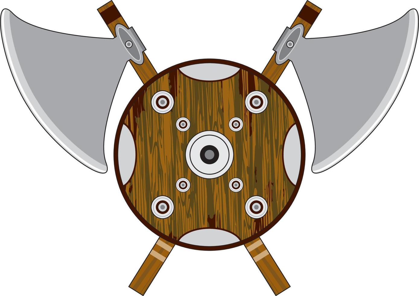 viking skydda med korsade axlar vektor