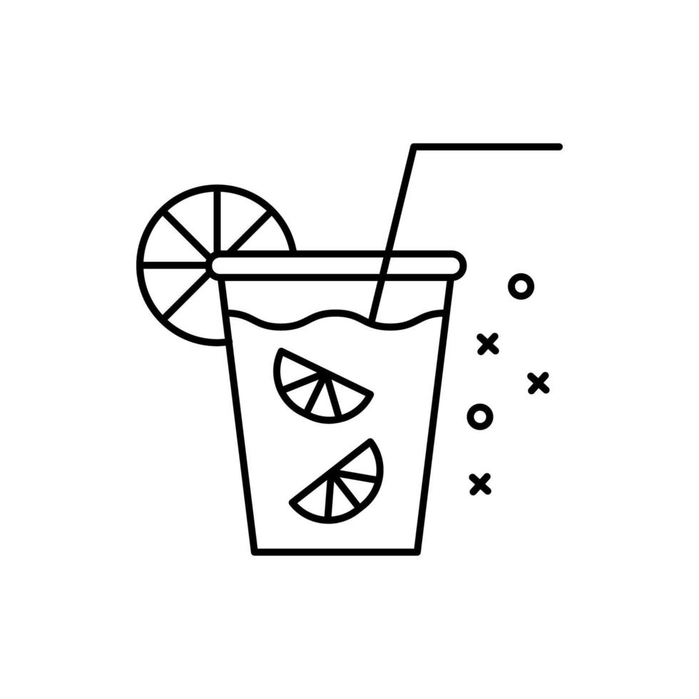 frukt juice dryck vatten glas vektor ikon
