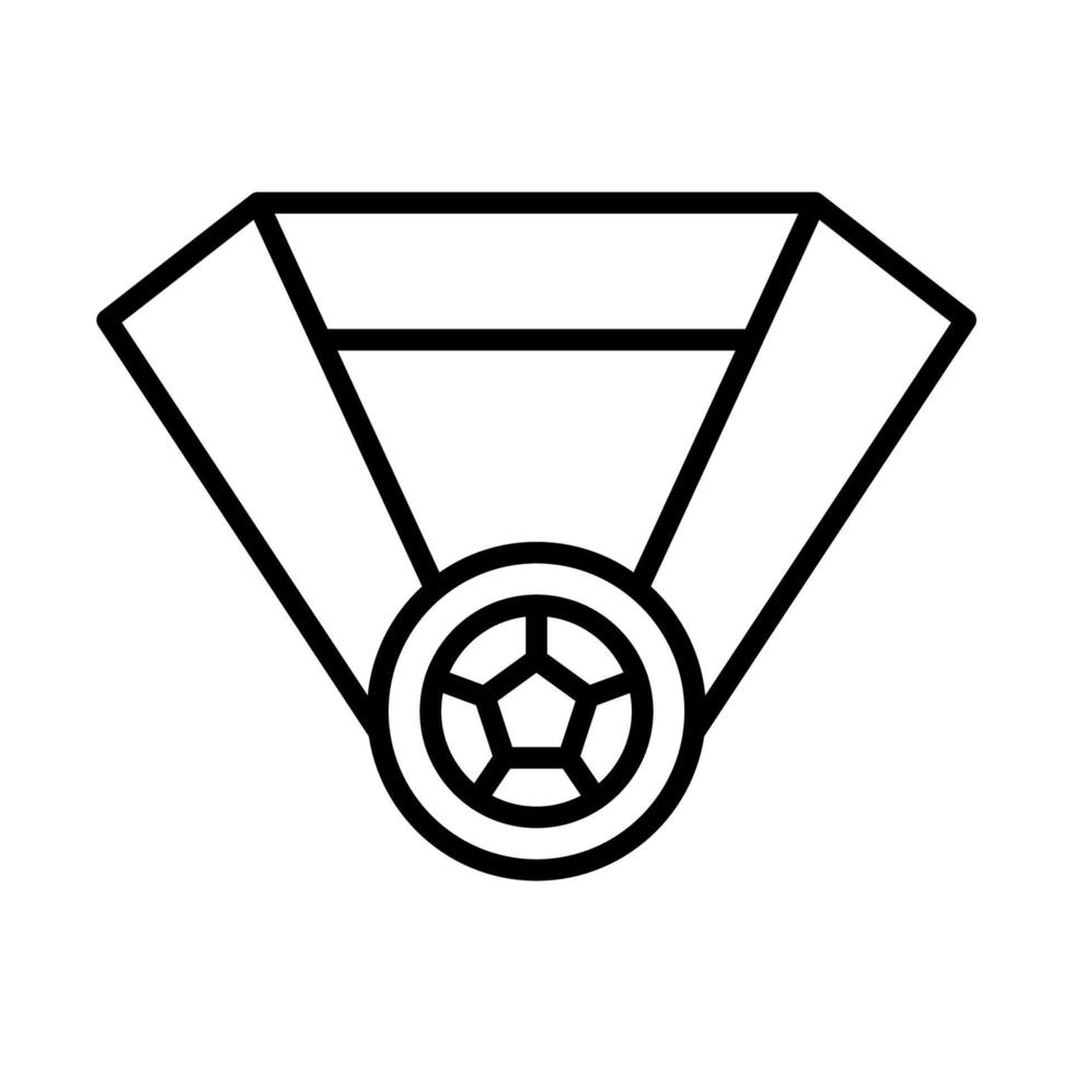 Medaille, Band, Fußball Vektor Symbol