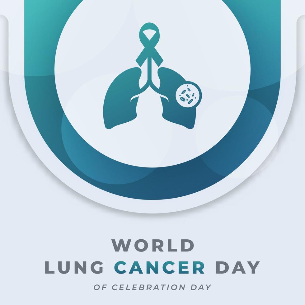 värld lunga cancer dag firande vektor design illustration för bakgrund, affisch, baner, reklam, hälsning kort