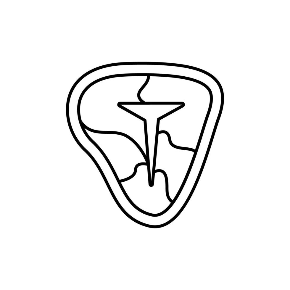 Steak, Fleisch Vektor Symbol