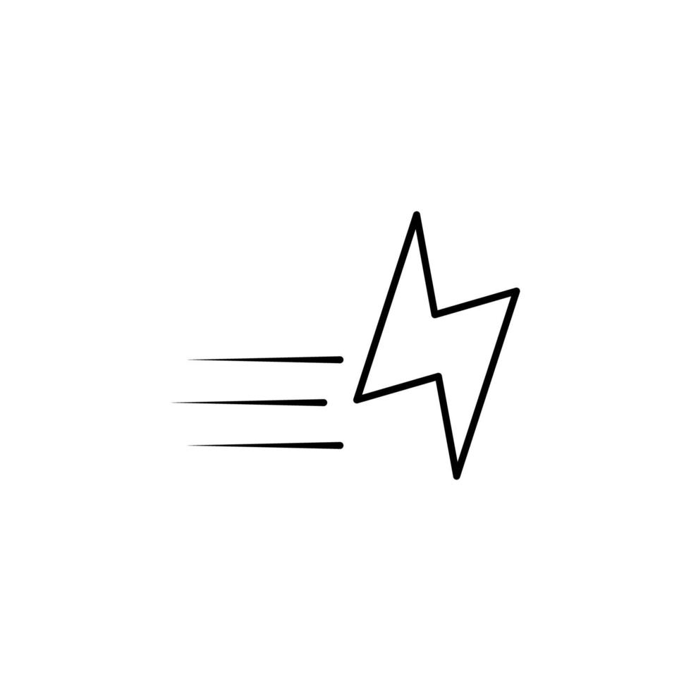 Geschwindigkeit Blitz Vektor Symbol