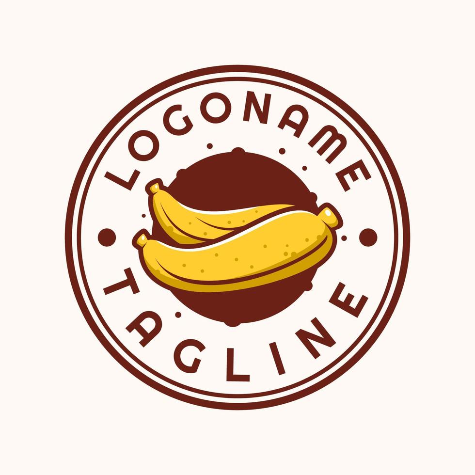 Banane Logo Vorlage, geeignet zum Bauernhof, Markt, und Restaurant vektor