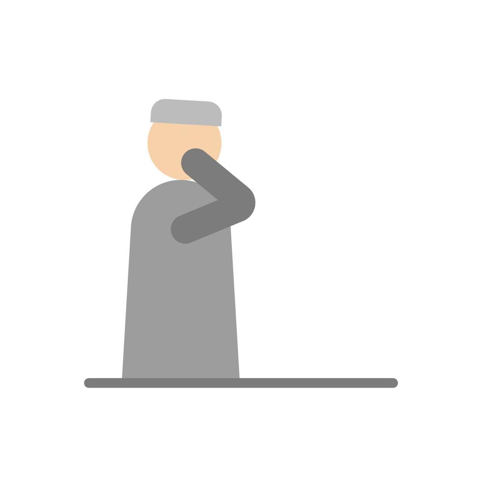 muslim man bön- vektor ikon