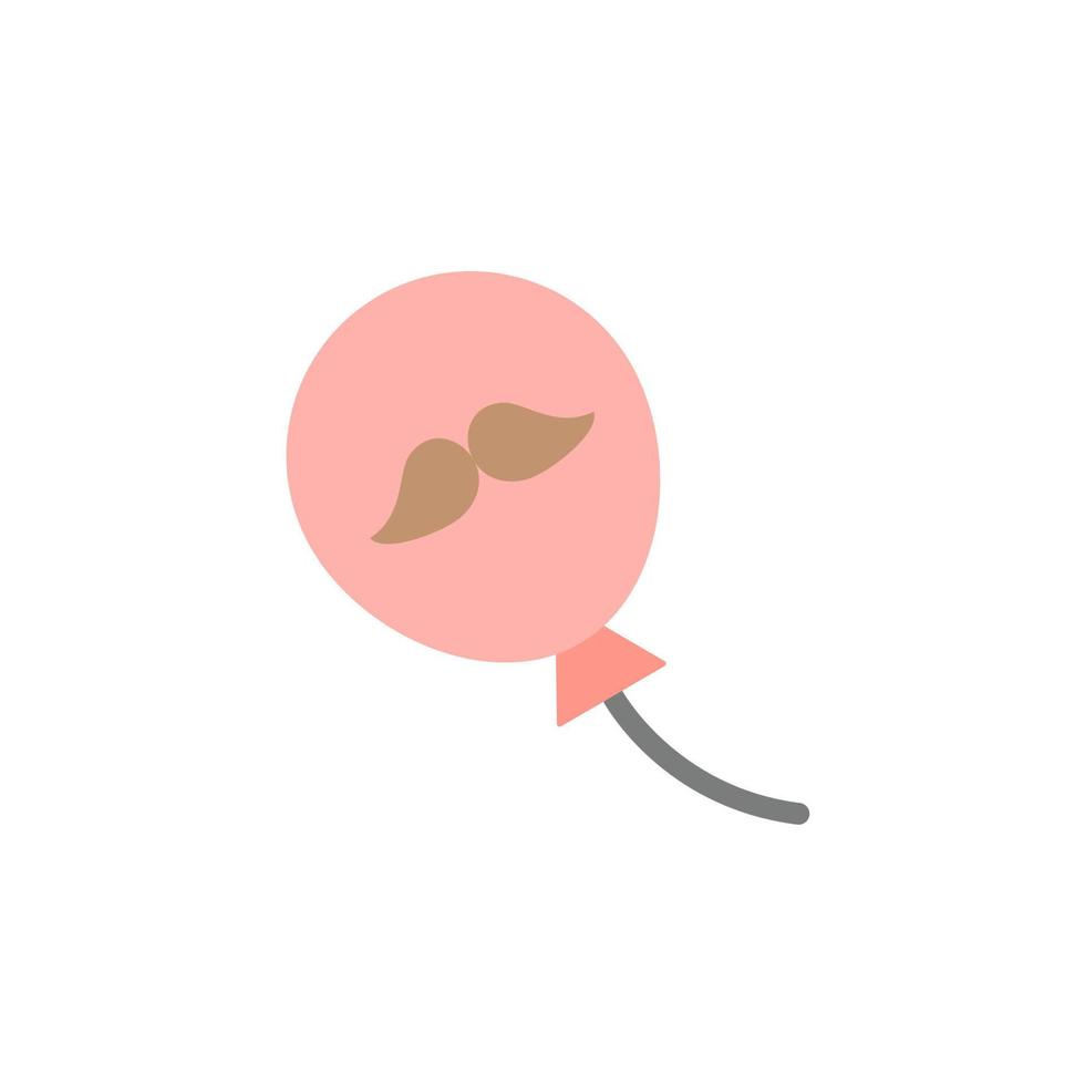Ballon, Schnurrbart Vektor Symbol