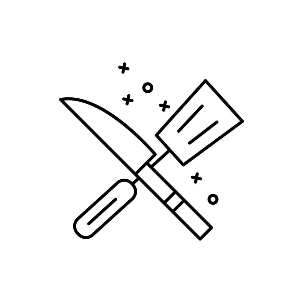 spatel kniv matlagning vektor ikon