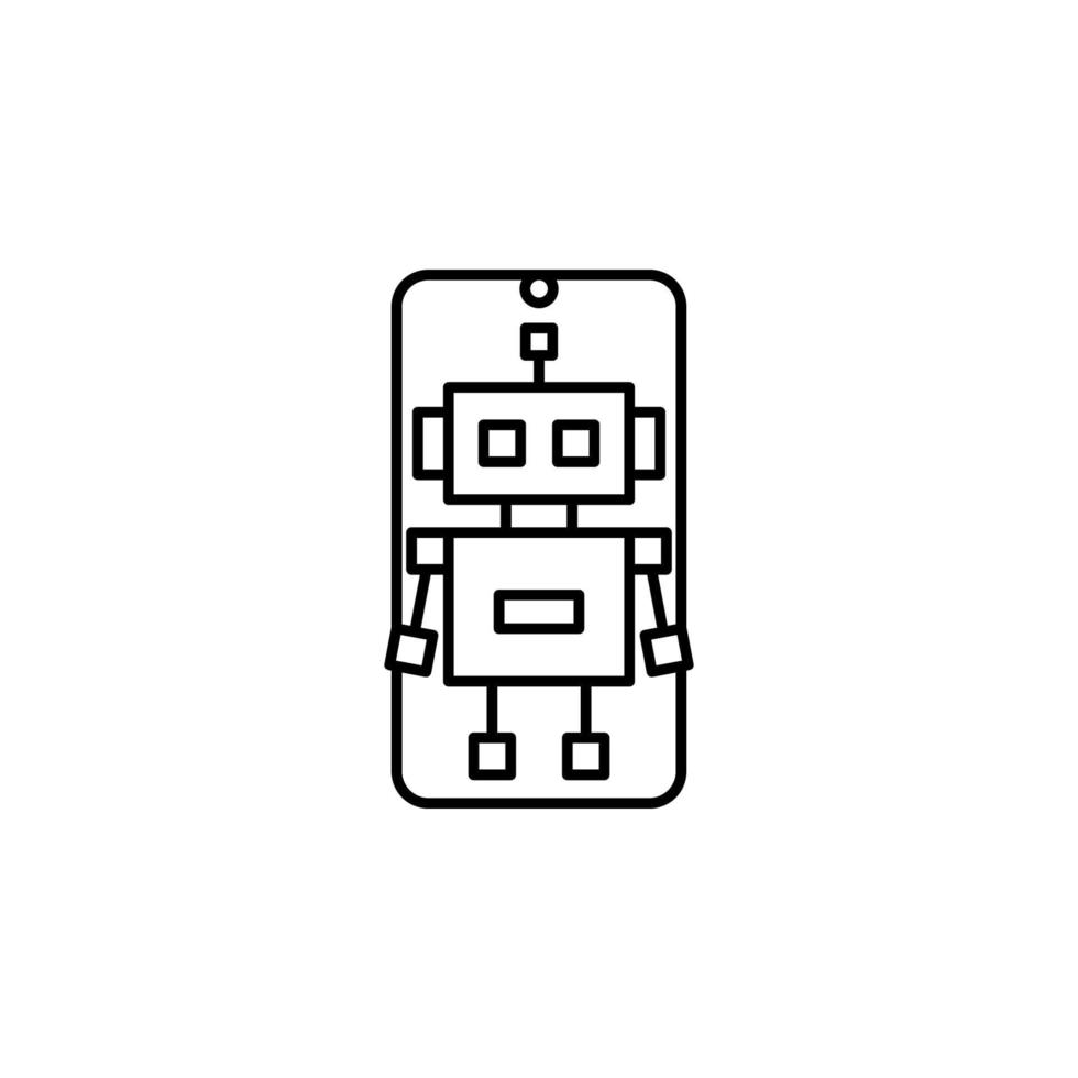 kontrollant robot mobil vektor ikon
