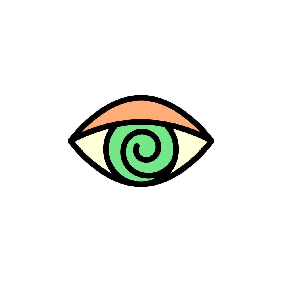 öga spiral iridologi vektor ikon