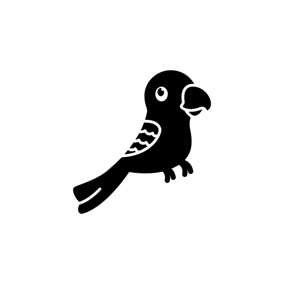 Papagei, Vogel Vektor Symbol