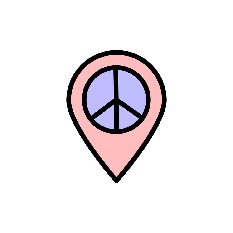 Ort Stift, Frieden Vektor Symbol