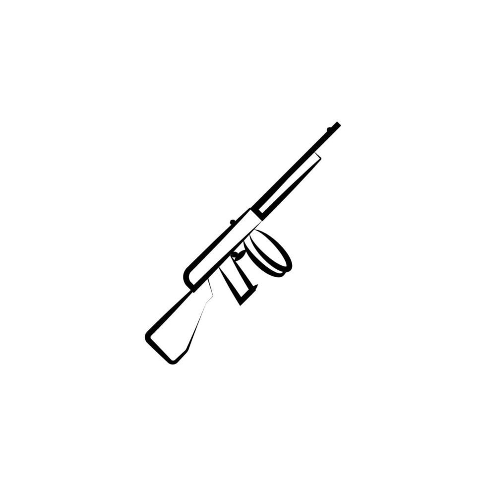 Patrone, Gang, kriminell, Gewehr Vektor Symbol