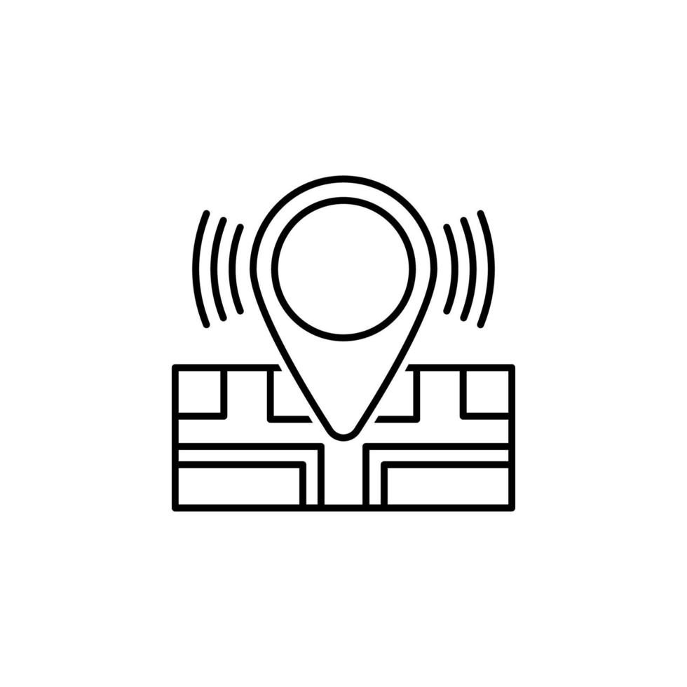 Clever Bauernhof, Geographisches Positionierungs System Vektor Symbol