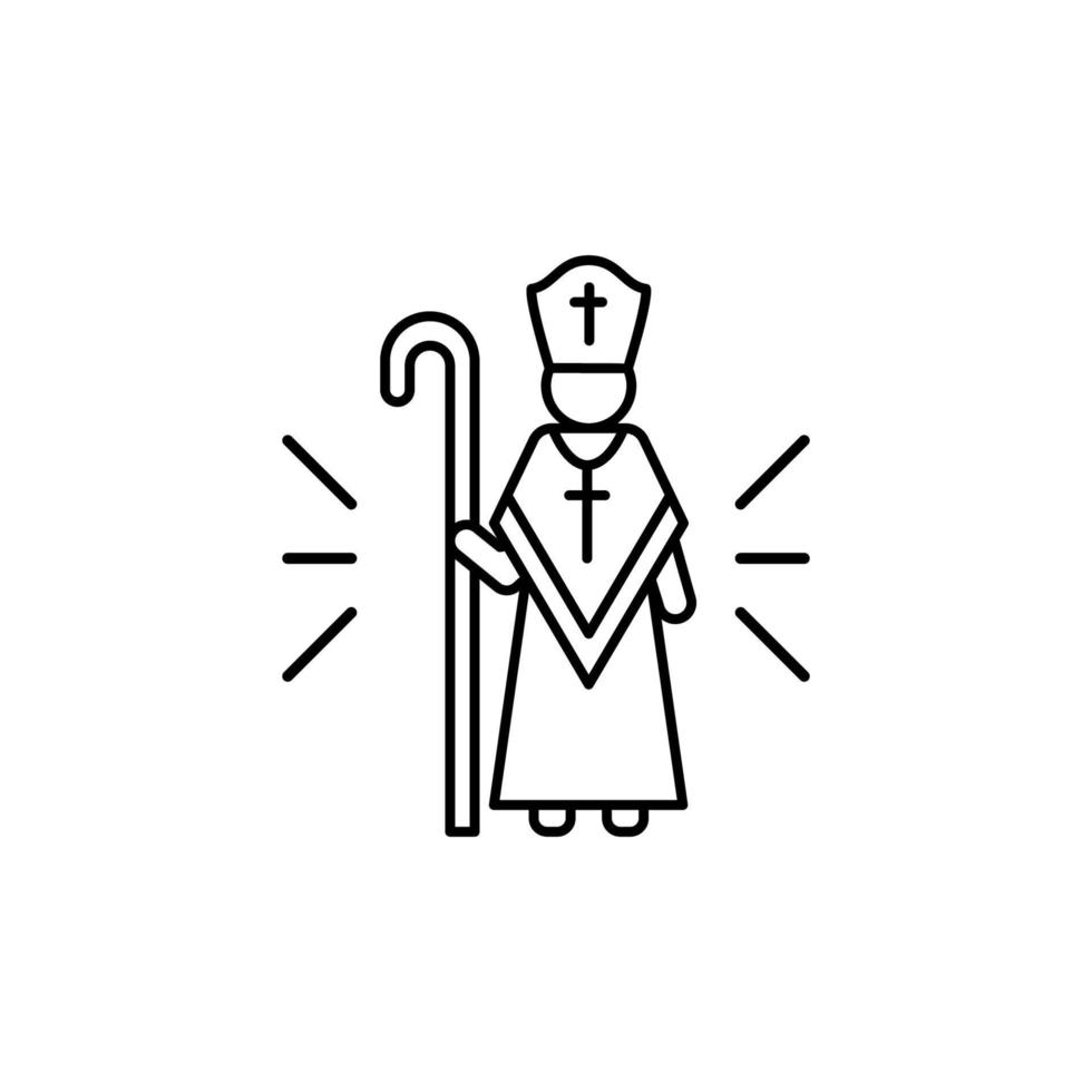 präst, kristendomen vektor ikon