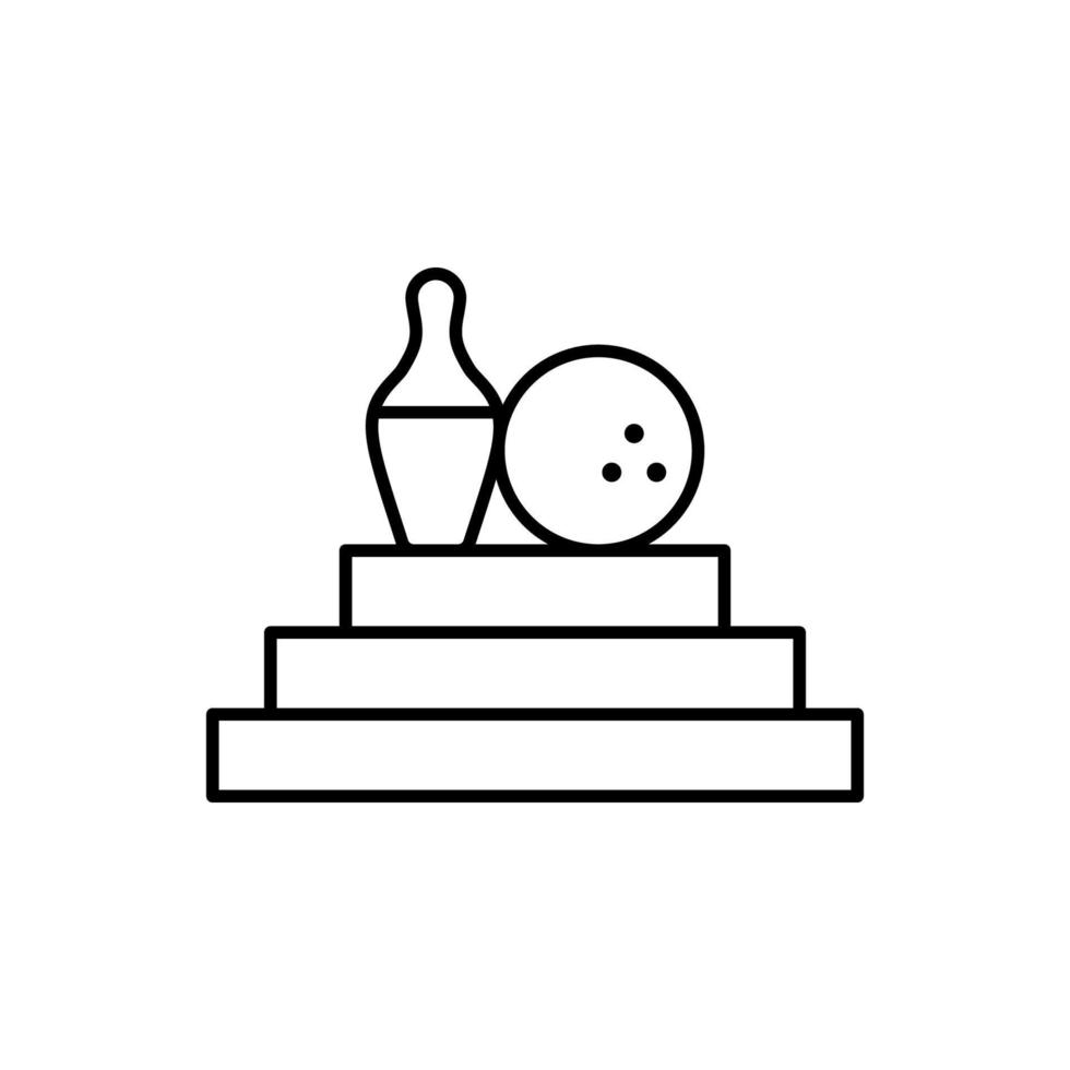 Trophäe Bowling Vektor Symbol