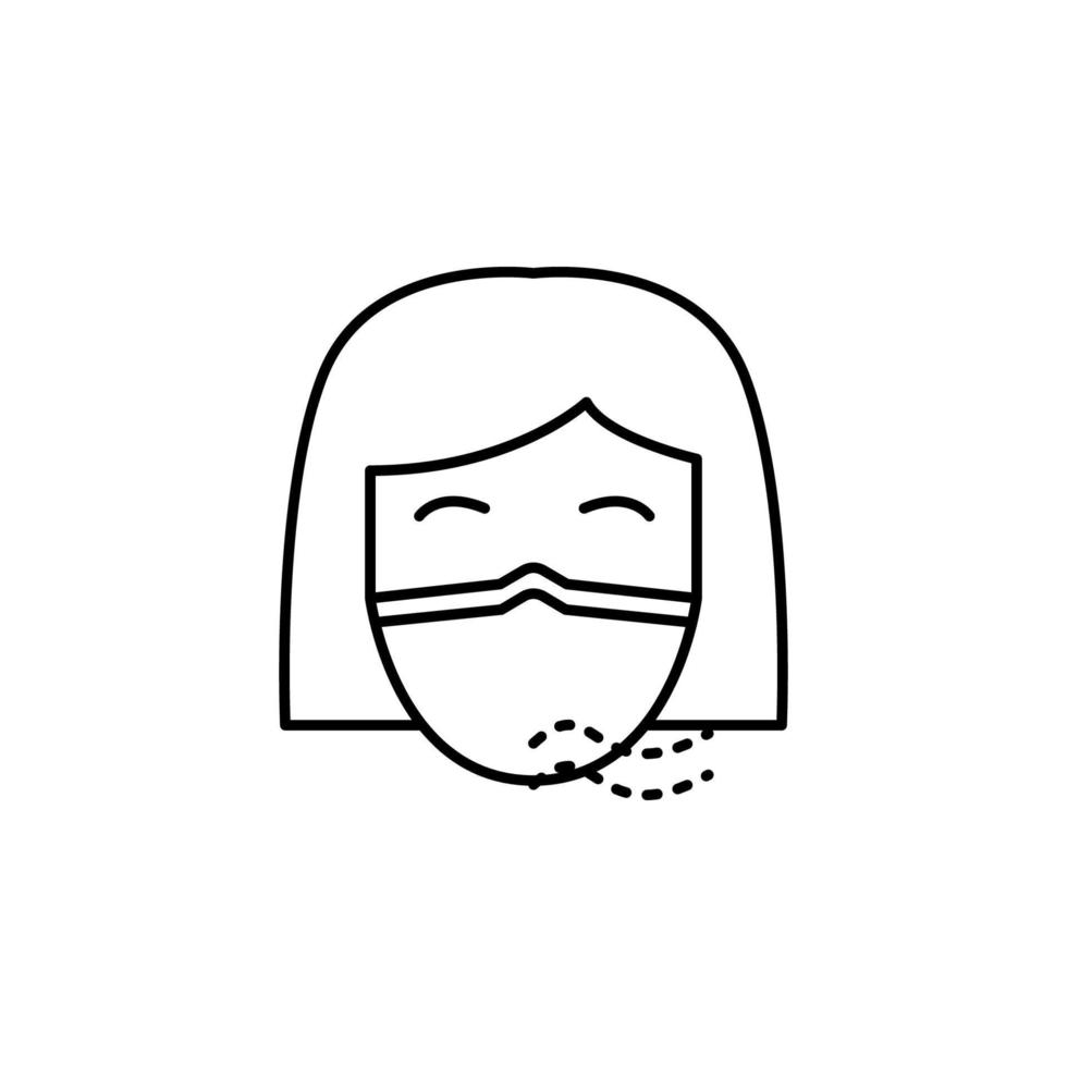 Luft Verschmutzung, Maske Vektor Symbol