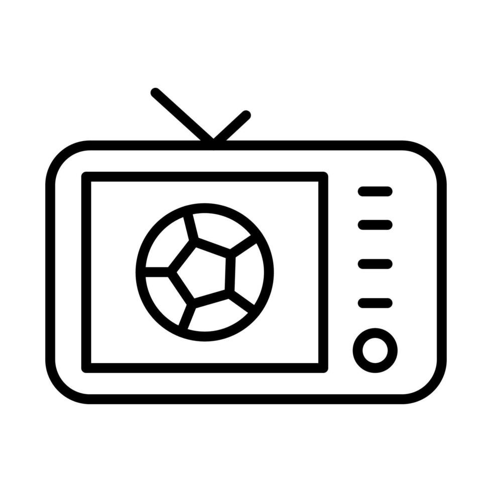 TV show, fotboll vektor ikon