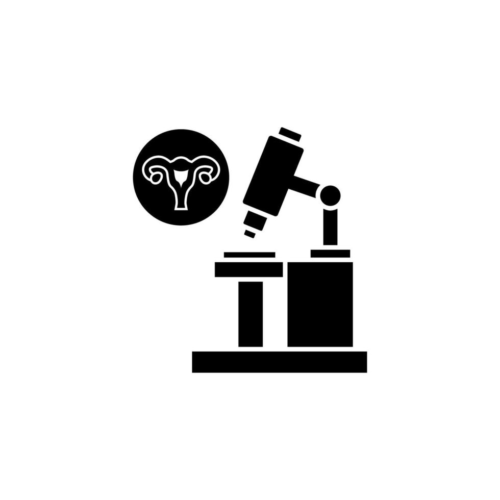 Mikroskop Gebärmutter, Analyse Vektor Symbol