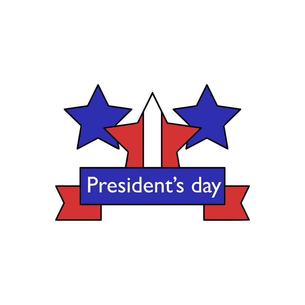 Präsident Tag Sterne Vektor Symbol