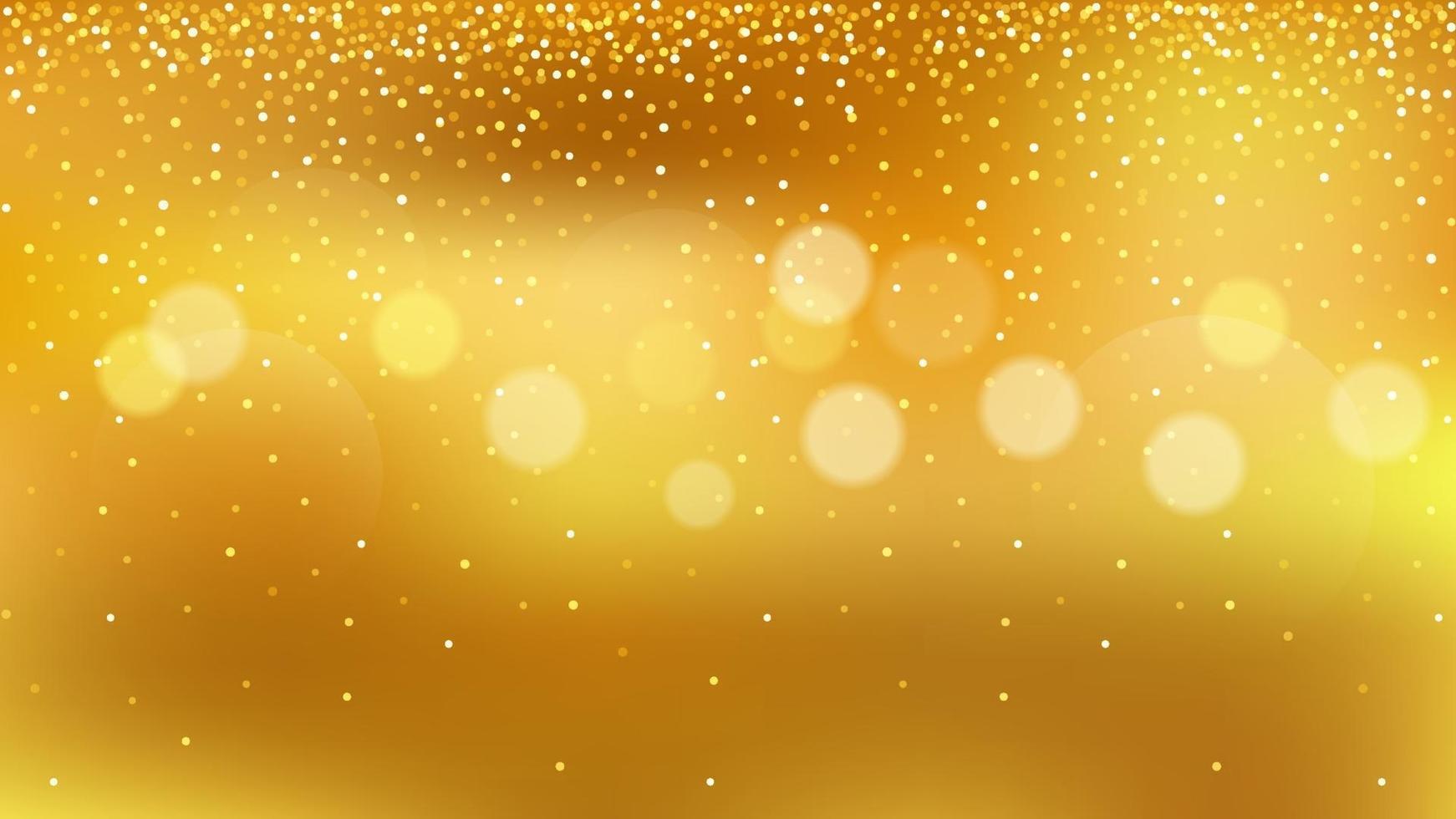 goldener Bokeh-Hintergrund mit Glitzereffekt vektor