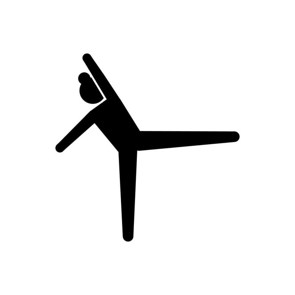 Frauen, Yoga, Position Vektor Symbol