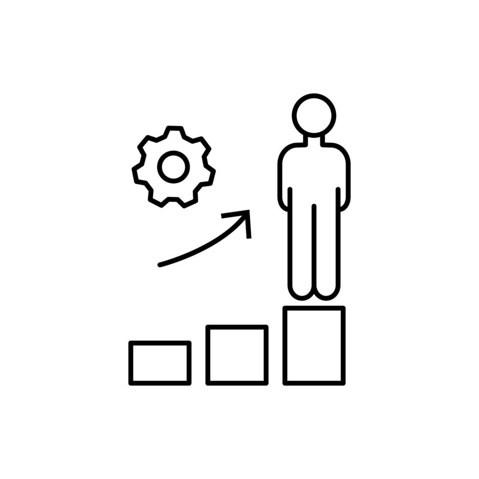 Ausrüstung Wachstum Mann Finanzen Vektor Symbol