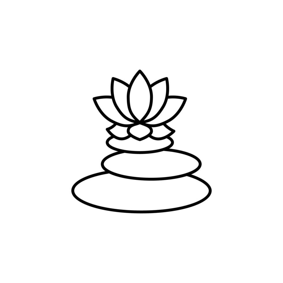 Buddhist Lotus Blume Vektor Symbol