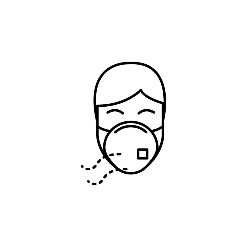 Luft Verschmutzung, Maske Vektor Symbol