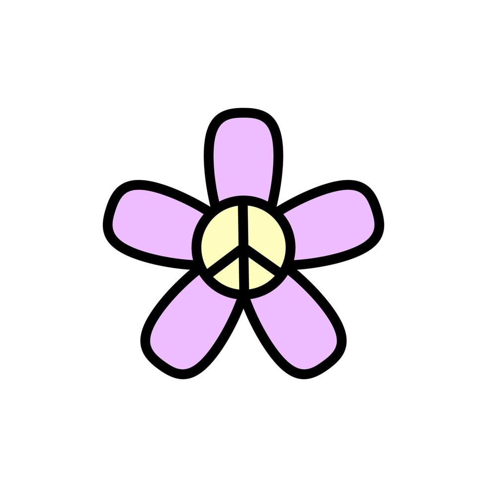 Blume, Frieden Vektor Symbol