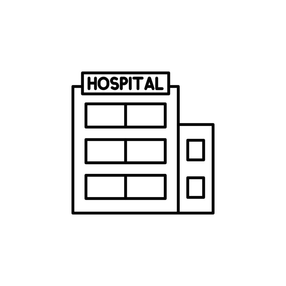 sjukhus, byggnad vektor ikon