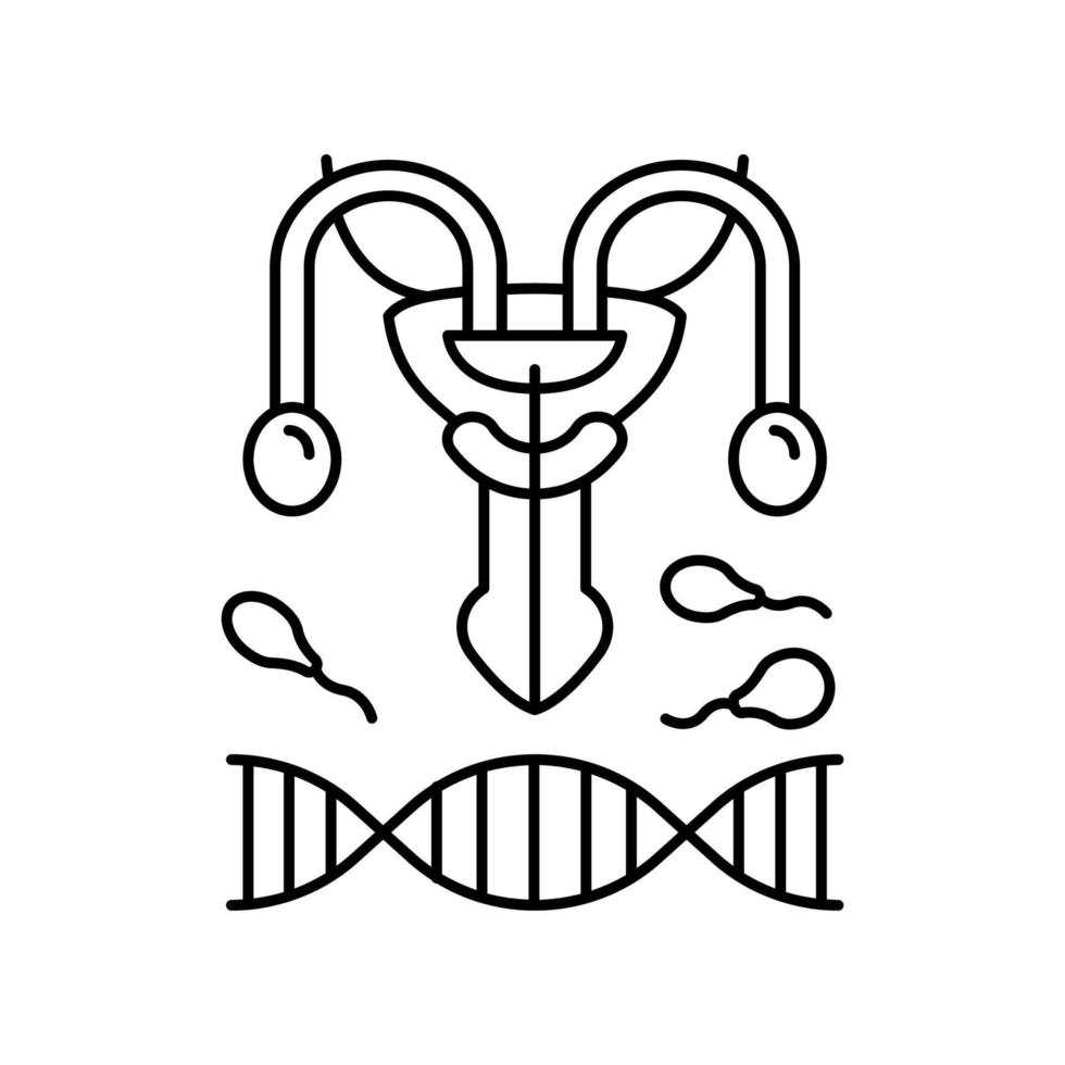 Harnröhre DNA Spermatozoid Vektor Symbol