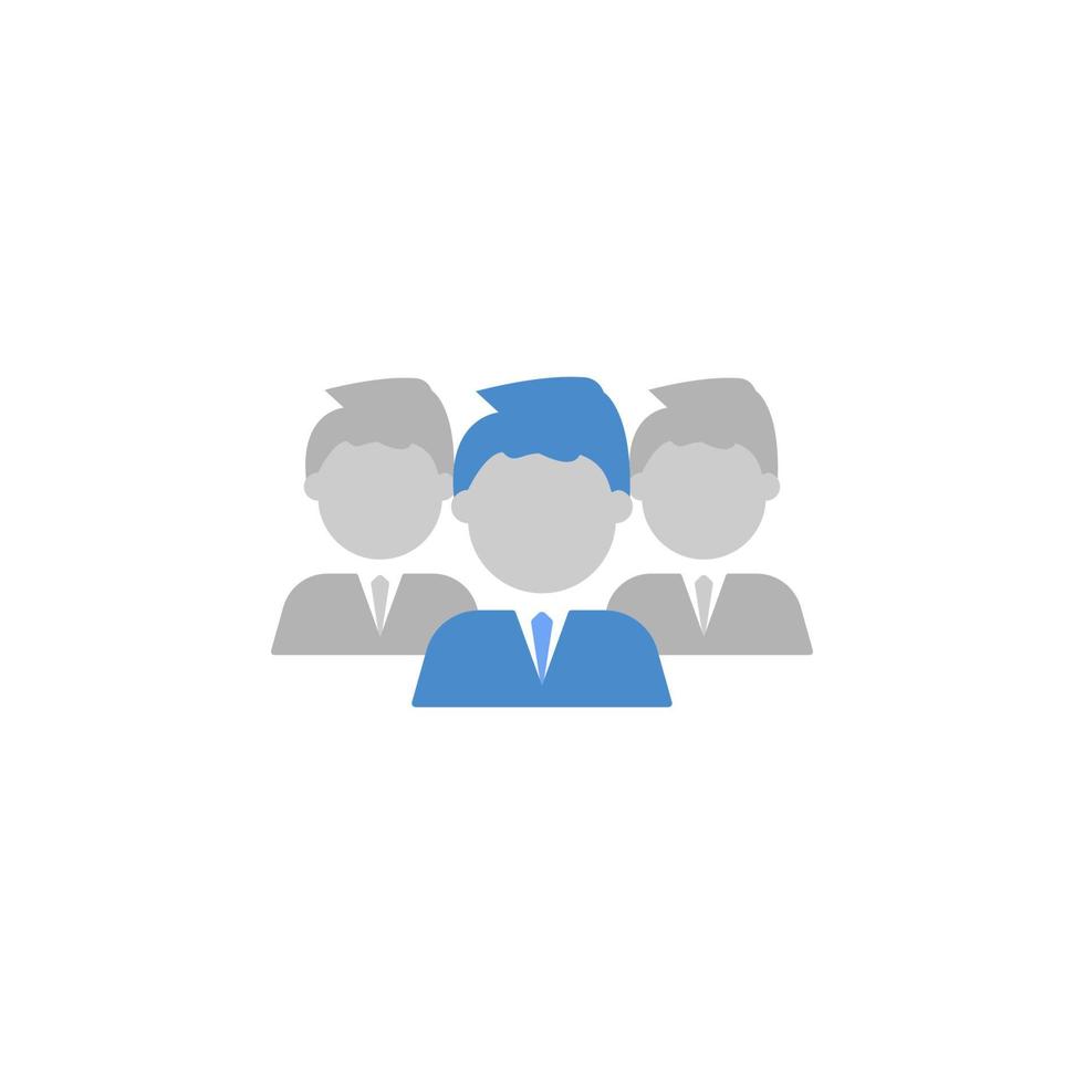 konto, köpare, kunder, människor, profiler, personal två Färg blå och grå vektor ikon