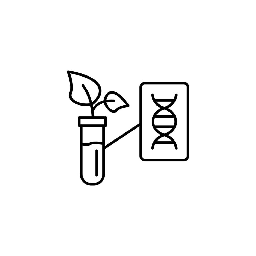 dna, flaska, växt vektor ikon