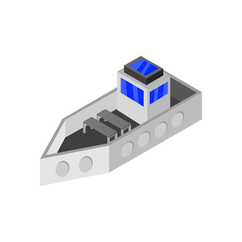 isometrisk fartyg på vit bakgrund vektor