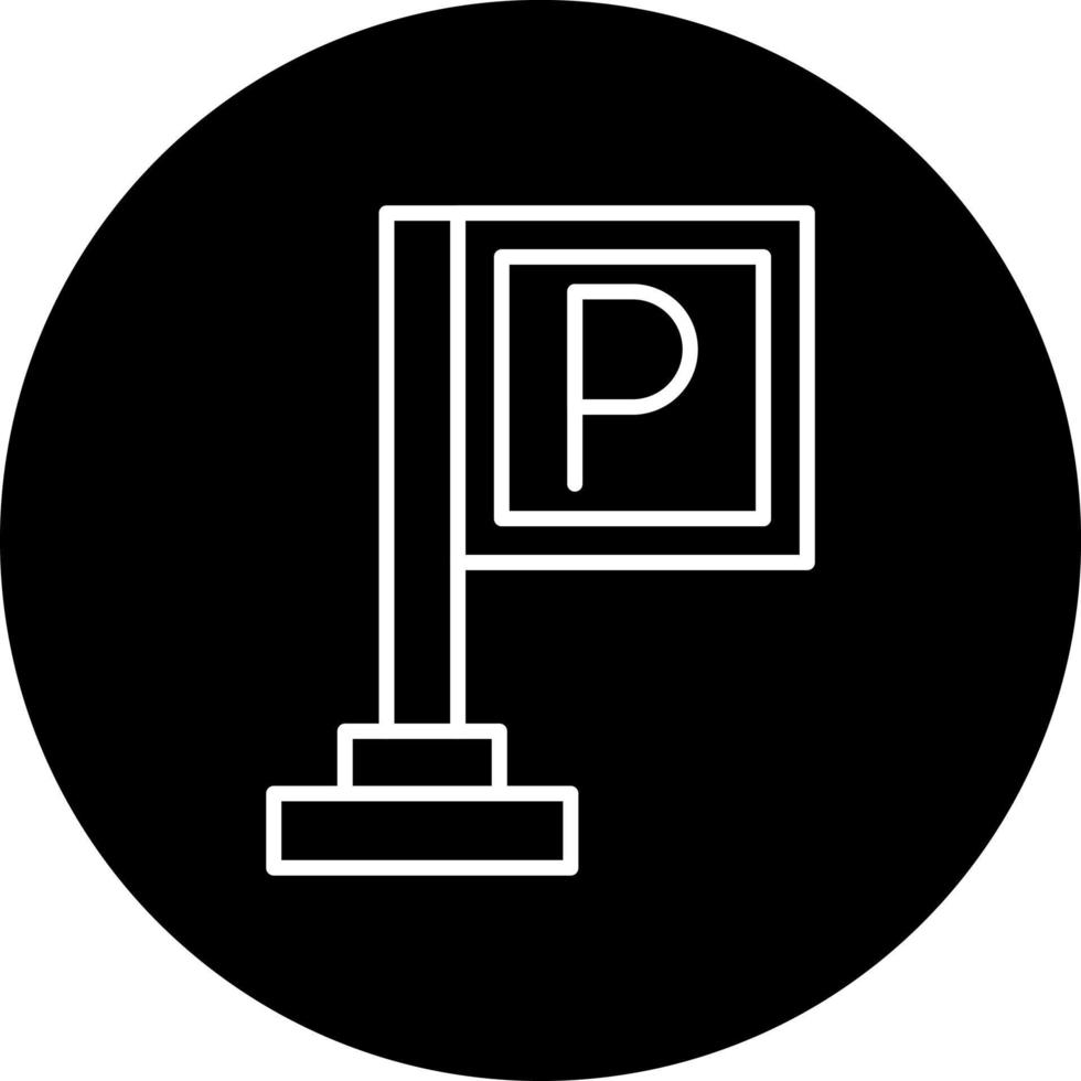 Parkplatz Vektor Symbol Stil