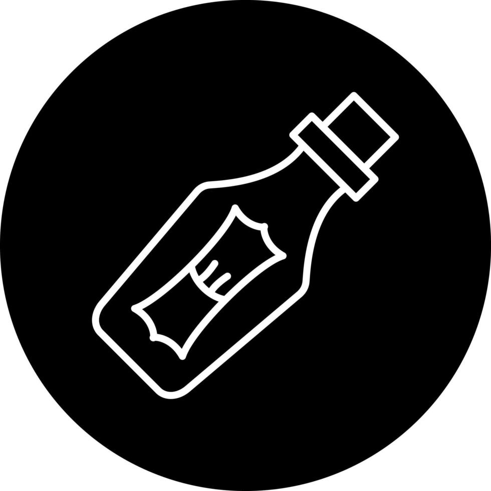 Botschaft im ein Flasche Vektor Symbol Stil